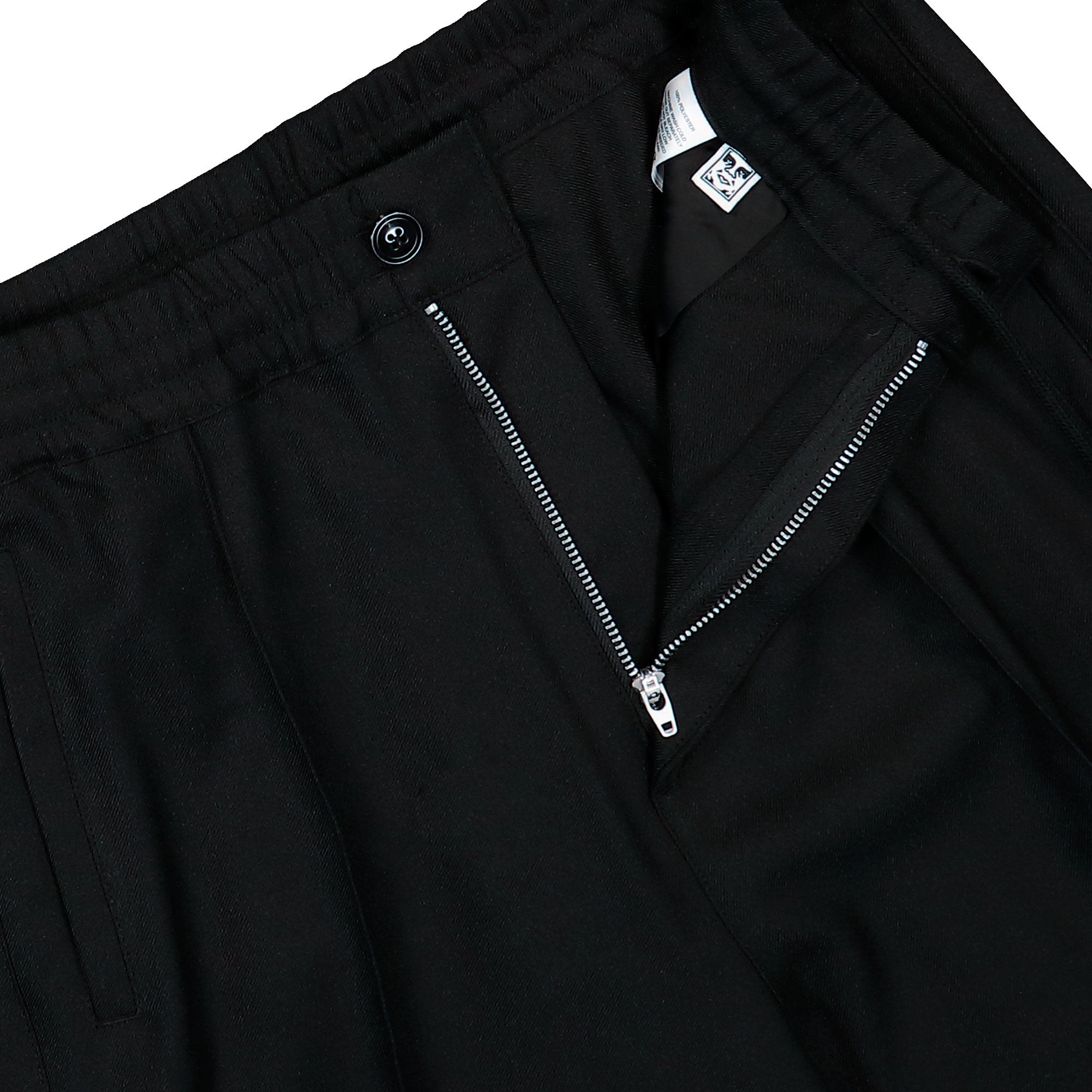 Obey Tailored Track Pant Black Casual Pant 142020277-BLK Detail View 1 | Overkill
