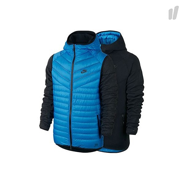 Nike aeroloft tech fleece windrunner Black / Light Photo Blue / Reflect Black Windbreaker 614665 011 | Overkill