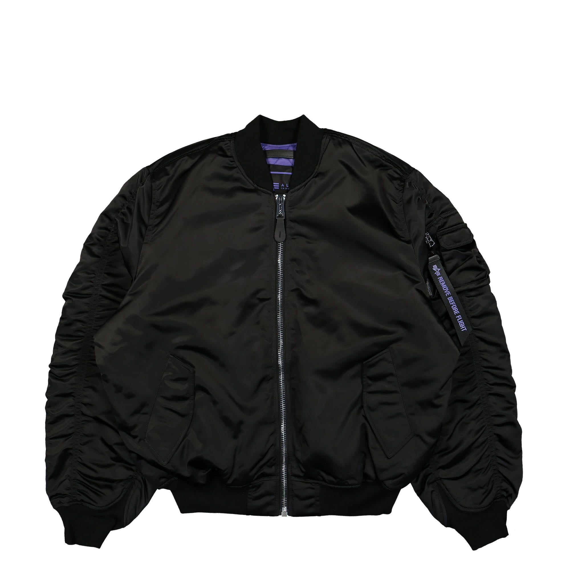 Alpha Industries MA-1 UV Black Bomber & Varsity Jackets 146115UV / 03 Black | Overkill