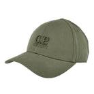 C.P. Company Gabardine Logo Cap Bronze Green Caps 14CMAC282A-006288A 648 | Overkill