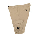 C.P. Company Stretch Sateen Cargo Shorts Cobblestone Shorts Close-up | Overkill
