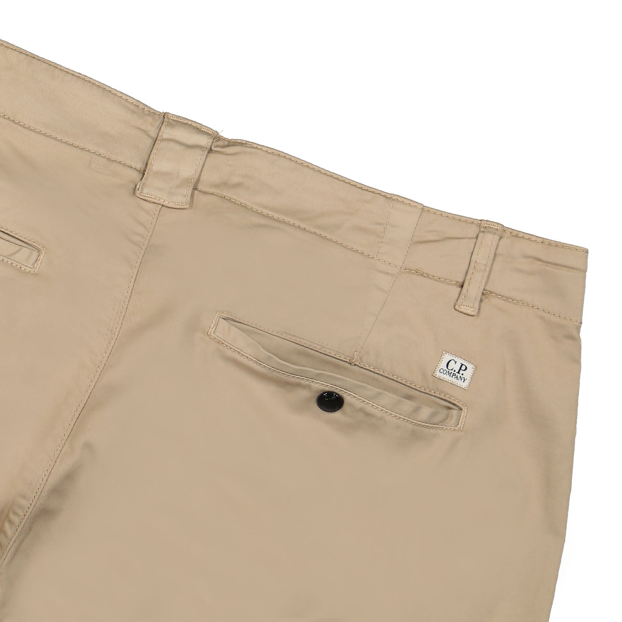 C.P. Company Stretch Sateen Cargo Shorts Cobblestone Shorts Detail view 2 | Overkill