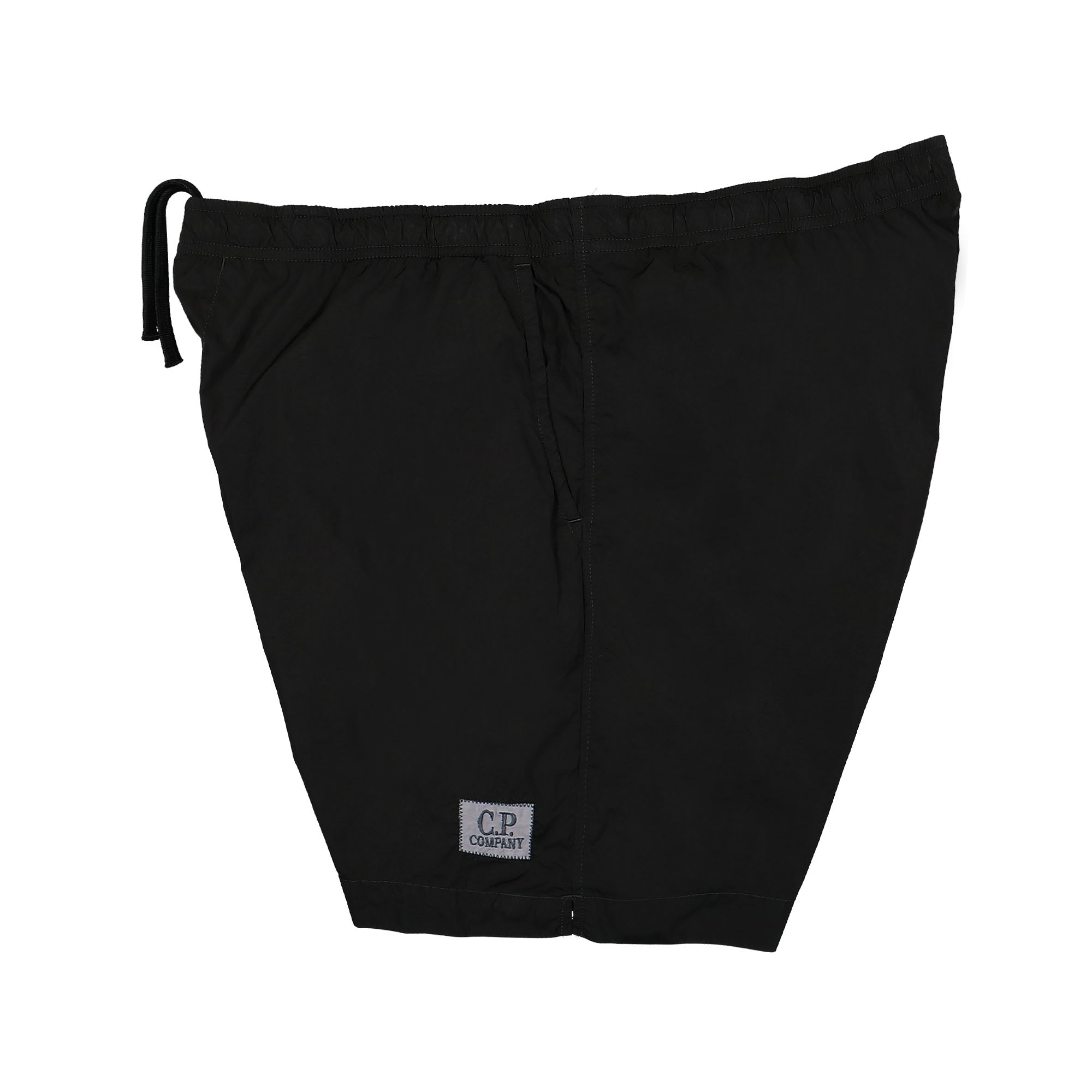 C.P. Company Eco-Chrome Swim Shorts Black Swimwear Close-up | Overkill