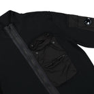 C.P. Company Cotton Mixed Zipped Knit Black Sweatshirts Detailfoto | Overkill