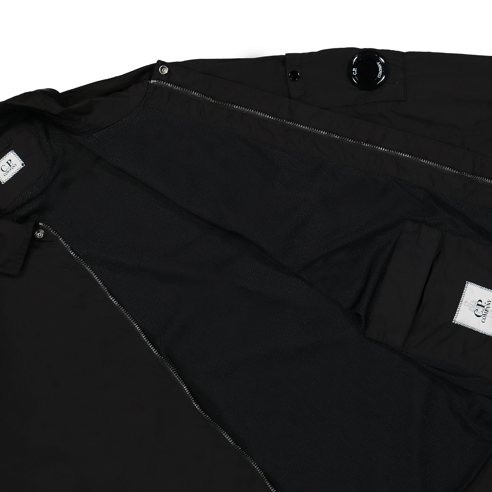 C.P. Company Chrome-R Overshirt Black Windbreaker Detail view 2 | Overkill