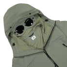 C.P. Company C.P. Shell-R Goggle Jacket Bronze Green Windbreaker Close-up | Overkill