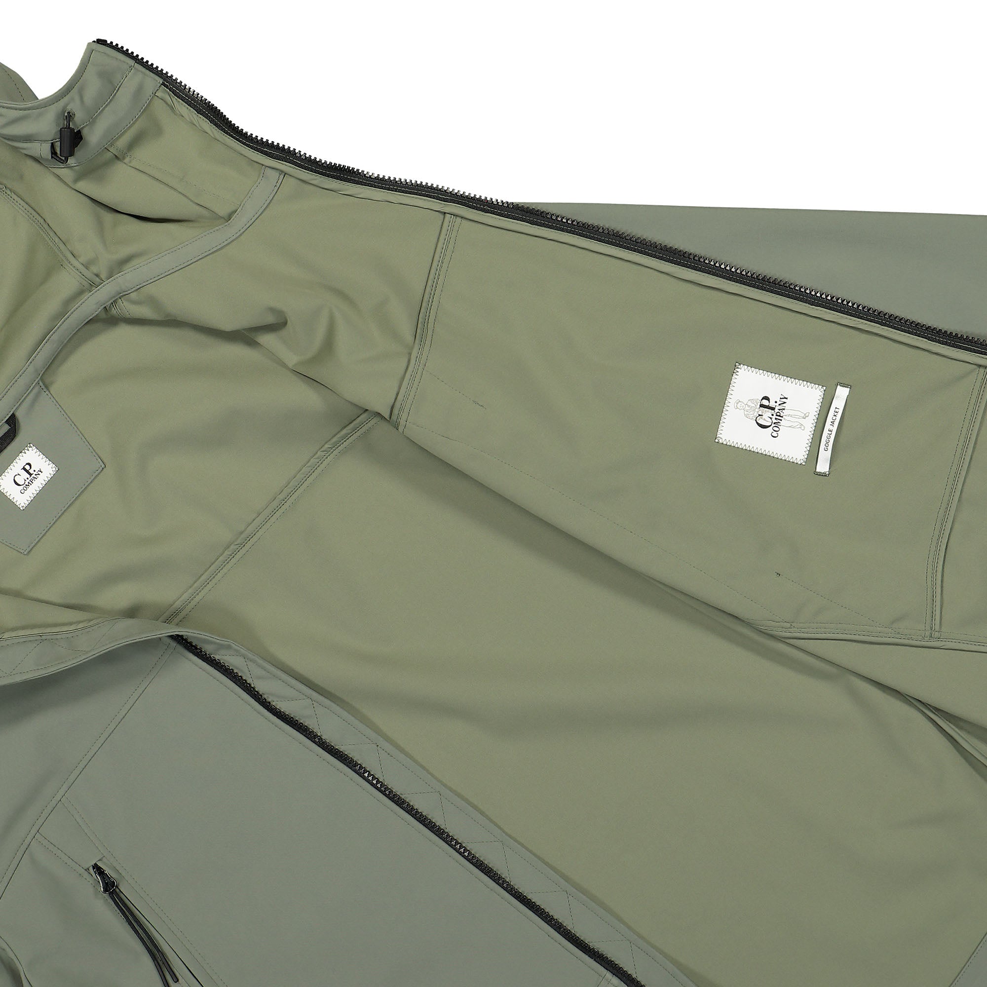 C.P. Company C.P. Shell-R Goggle Jacket Bronze Green Windbreaker Detail view 1 | Overkill