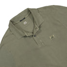 C.P. Company 24/1 Piquet Polo Shirt Bronze Green Polo Shirts Close-up | Overkill