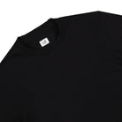 C.P. Company Diagonal Raised Fleece Back Logo Sweatshirt Black Sweatshirts Close-up | Overkill