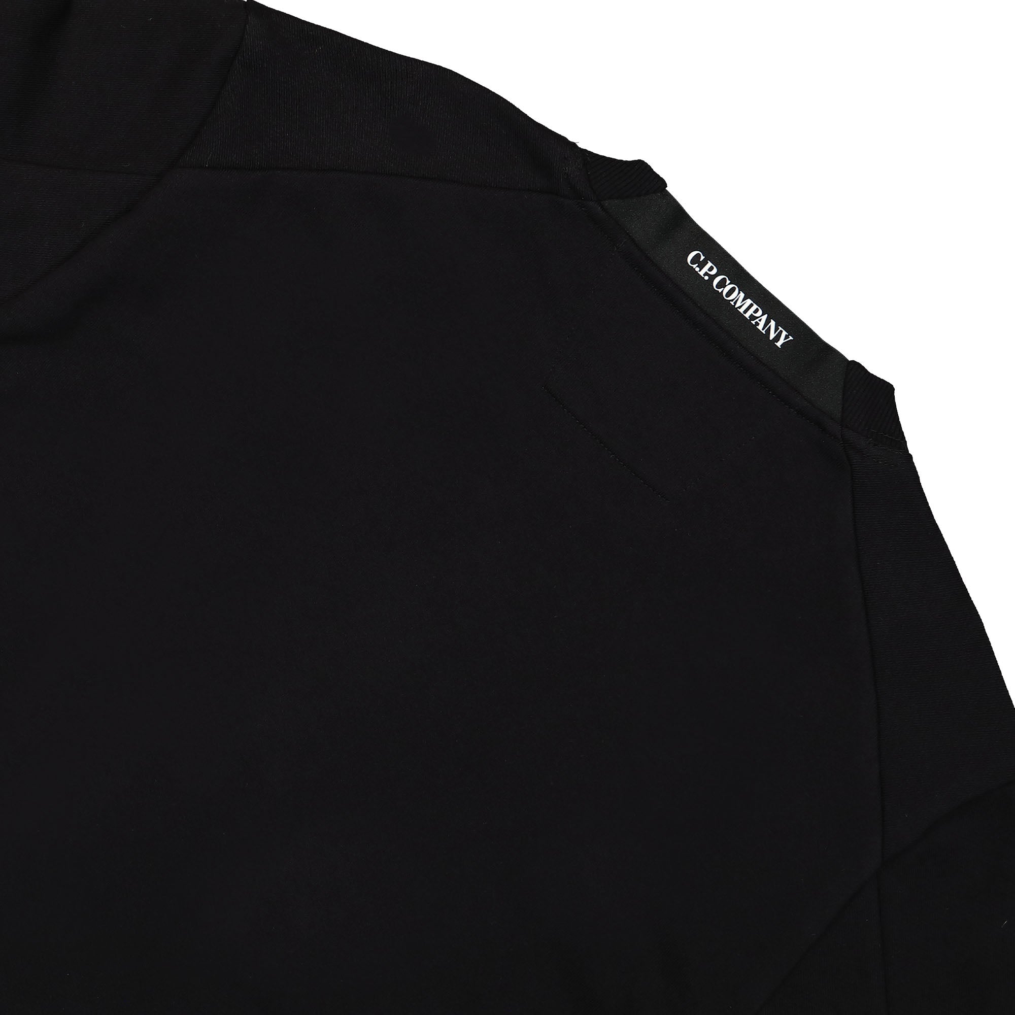 C.P. Company Diagonal Raised Fleece Back Logo Sweatshirt Black Sweatshirts Detailfoto | Overkill
