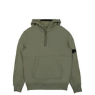 C.P. Company Diagonal Raised Fleece Pullover Hoodie Bronze Green Hoodies 14CMSS023A-005086W 648 | Overkill