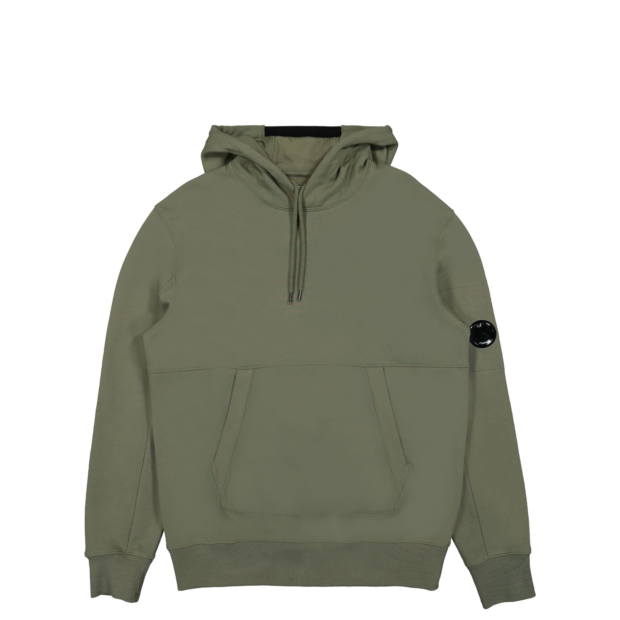 C.P. Company Diagonal Raised Fleece Pullover Hoodie Bronze Green Hoodies 14CMSS023A-005086W 648 | Overkill