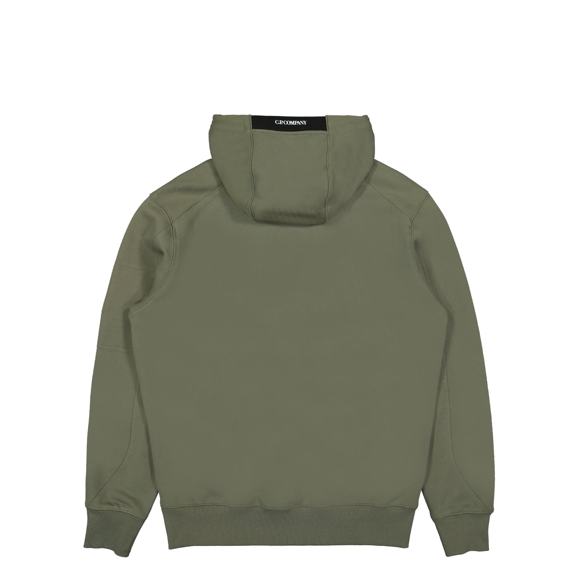 C.P. Company Diagonal Raised Fleece Pullover Hoodie Bronze Green Hoodies Material | Overkill