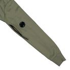 C.P. Company Diagonal Raised Fleece Pullover Hoodie Bronze Green Hoodies Detail view 1 | Overkill