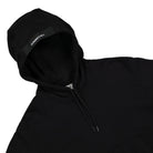 C.P. Company Diagonal Raised Fleece Pullover Hoodie Black Hoodies Close-up | Overkill