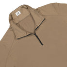 C.P. Company Light Fleece Quarter Zipped Sweatshirt Lead Gray Sweatshirts Close-up | Overkill
