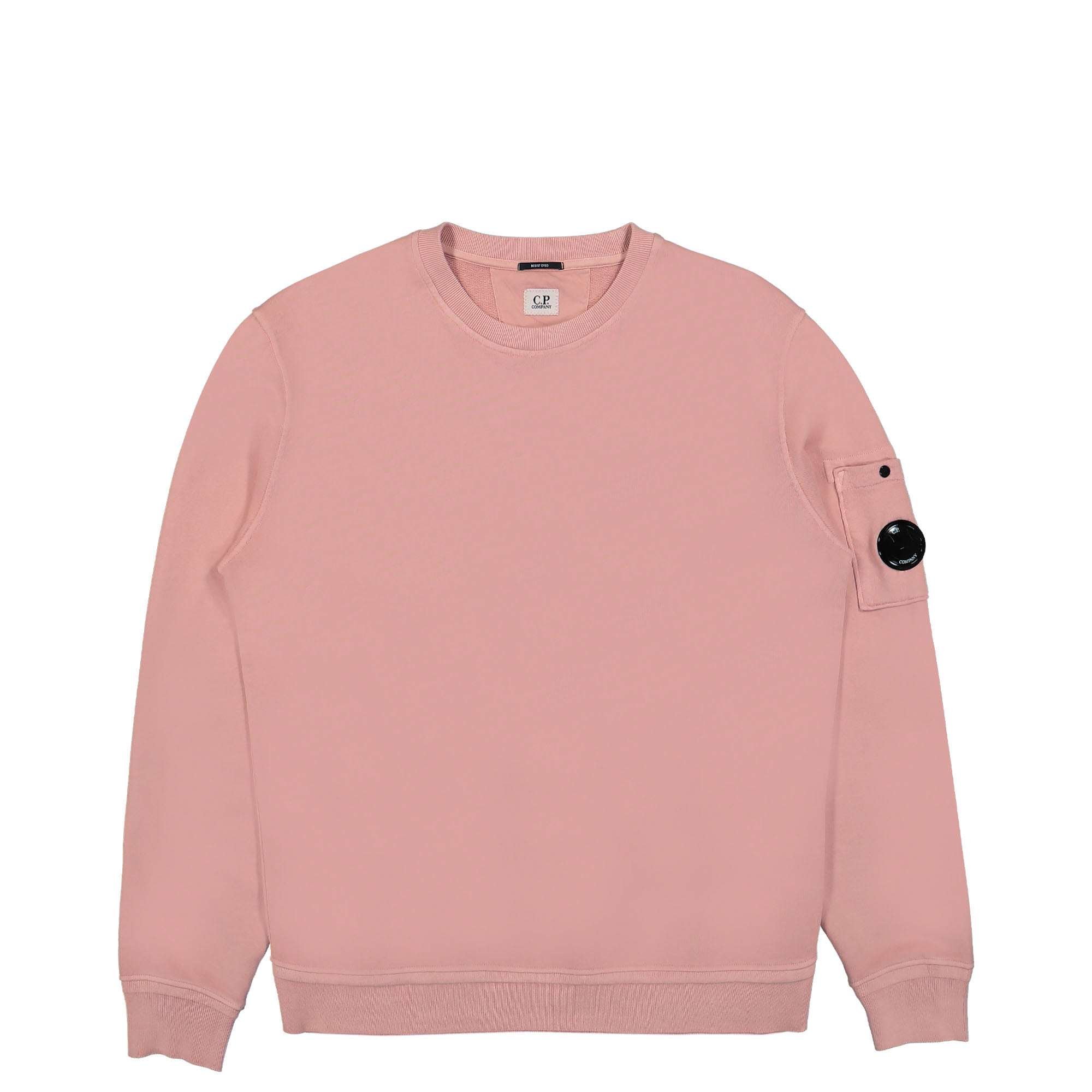 C.P. Company Cotton Fleece Resist Dyed Sweatshirt Pale Mauve Sweatshirts 14CMSS136A-005398R 509 | Overkill