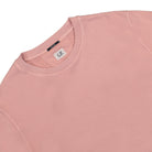 C.P. Company Cotton Fleece Resist Dyed Sweatshirt Pale Mauve Sweatshirts Close-up | Overkill