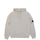 C.P. Company Cotton Fleece Logo Hoodie Flint Grey Hoodies 14CMSS137A-005398R 936 | Overkill