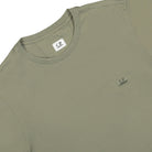 C.P. Company 30/1 Jersey T-Shirt Bronze Green T-Shirts Close-up | Overkill
