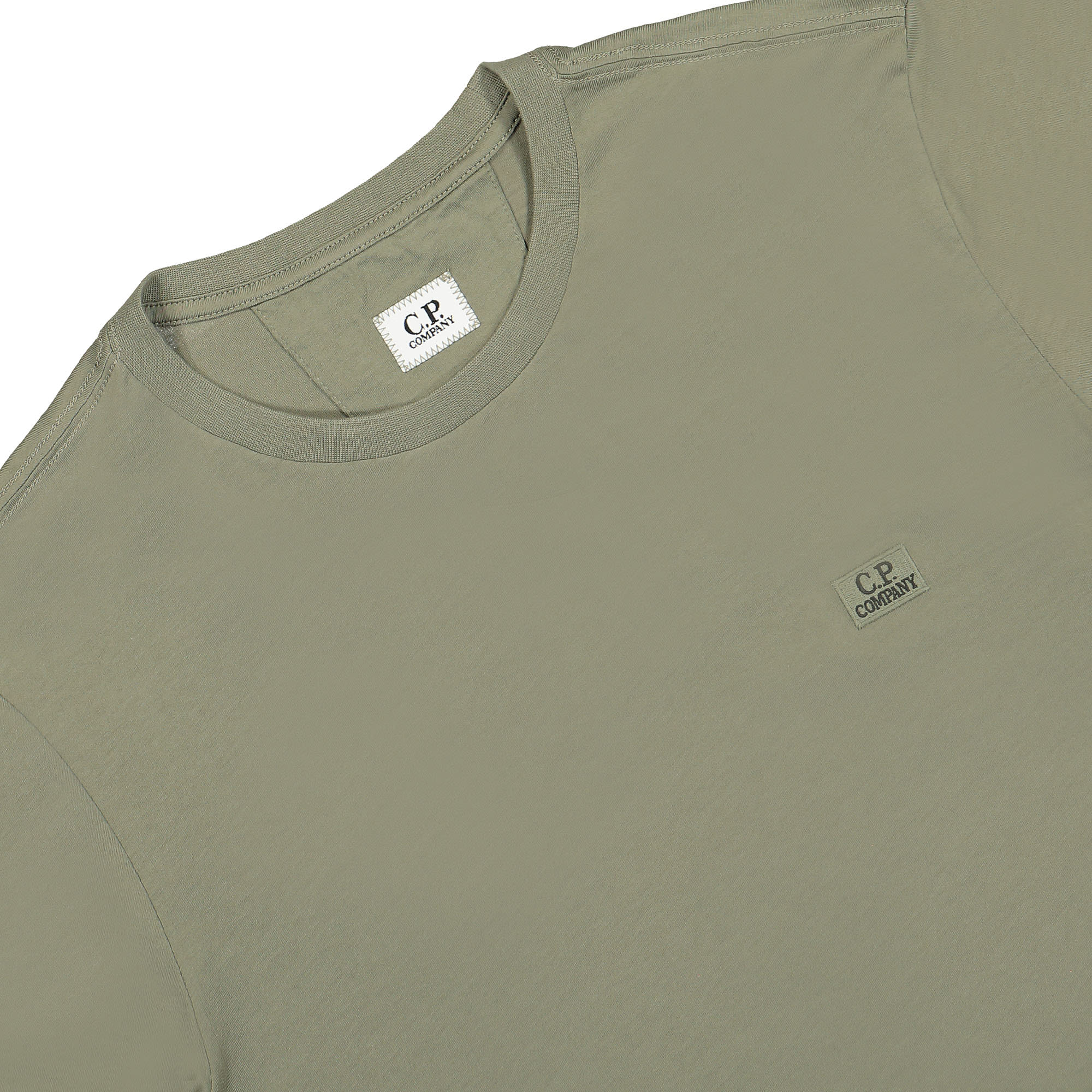 C.P. Company 30/1 Jersey T-Shirt Bronze Green T-Shirts Close-up | Overkill
