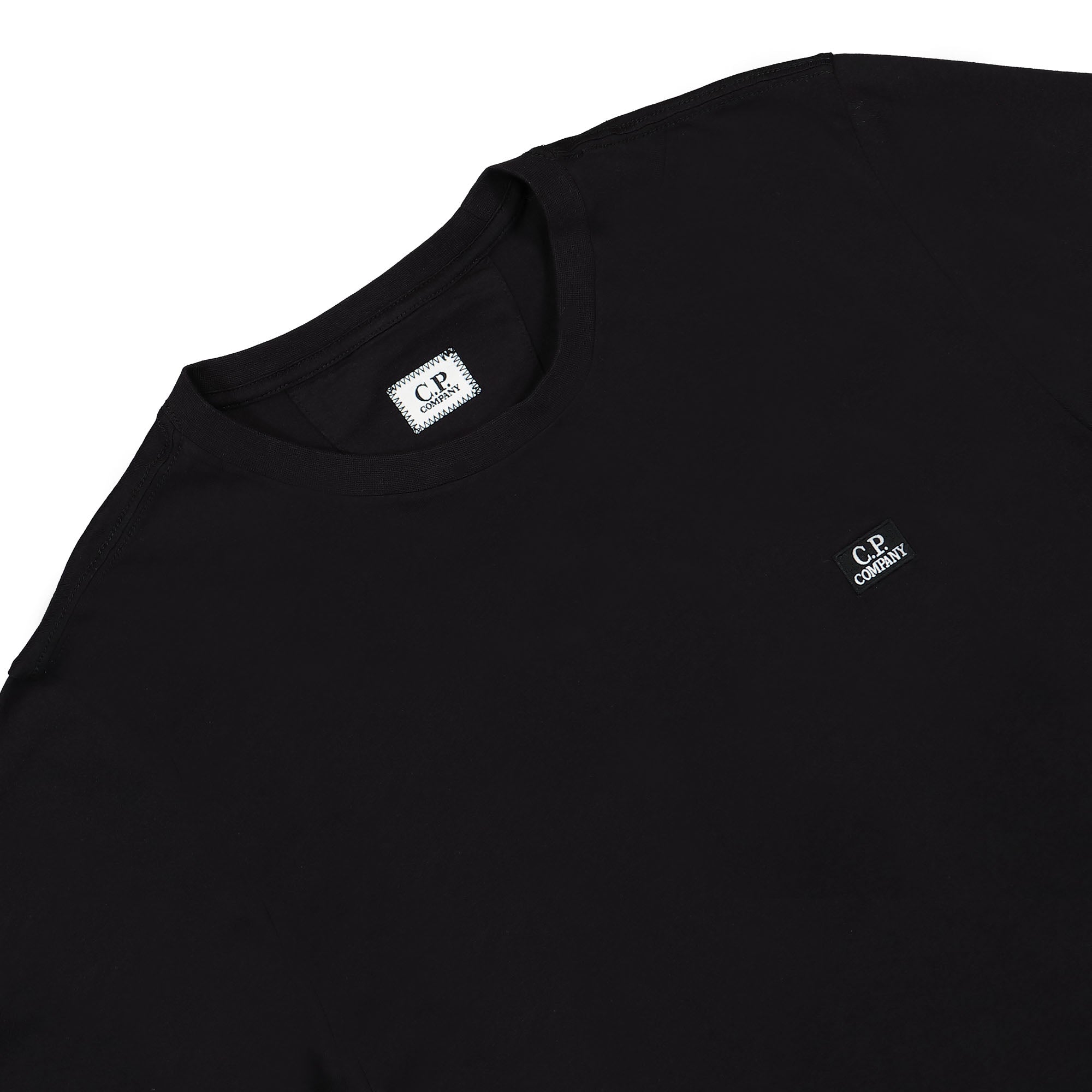 C.P. Company 30/1 Jersey T-Shirt Black T-Shirts Close-up | Overkill