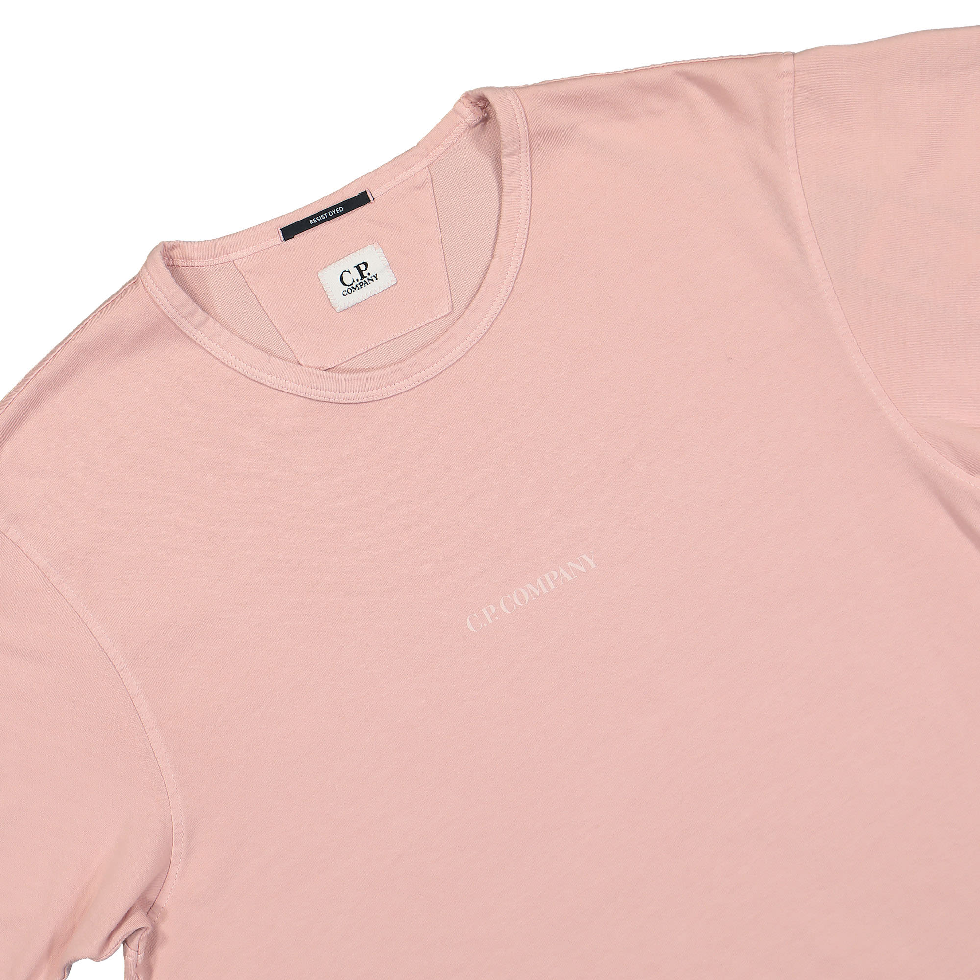 C.P. Company 24/1 Jersey Resist Dyed T-Shirt Pale Mauve T-Shirts Close-up | Overkill