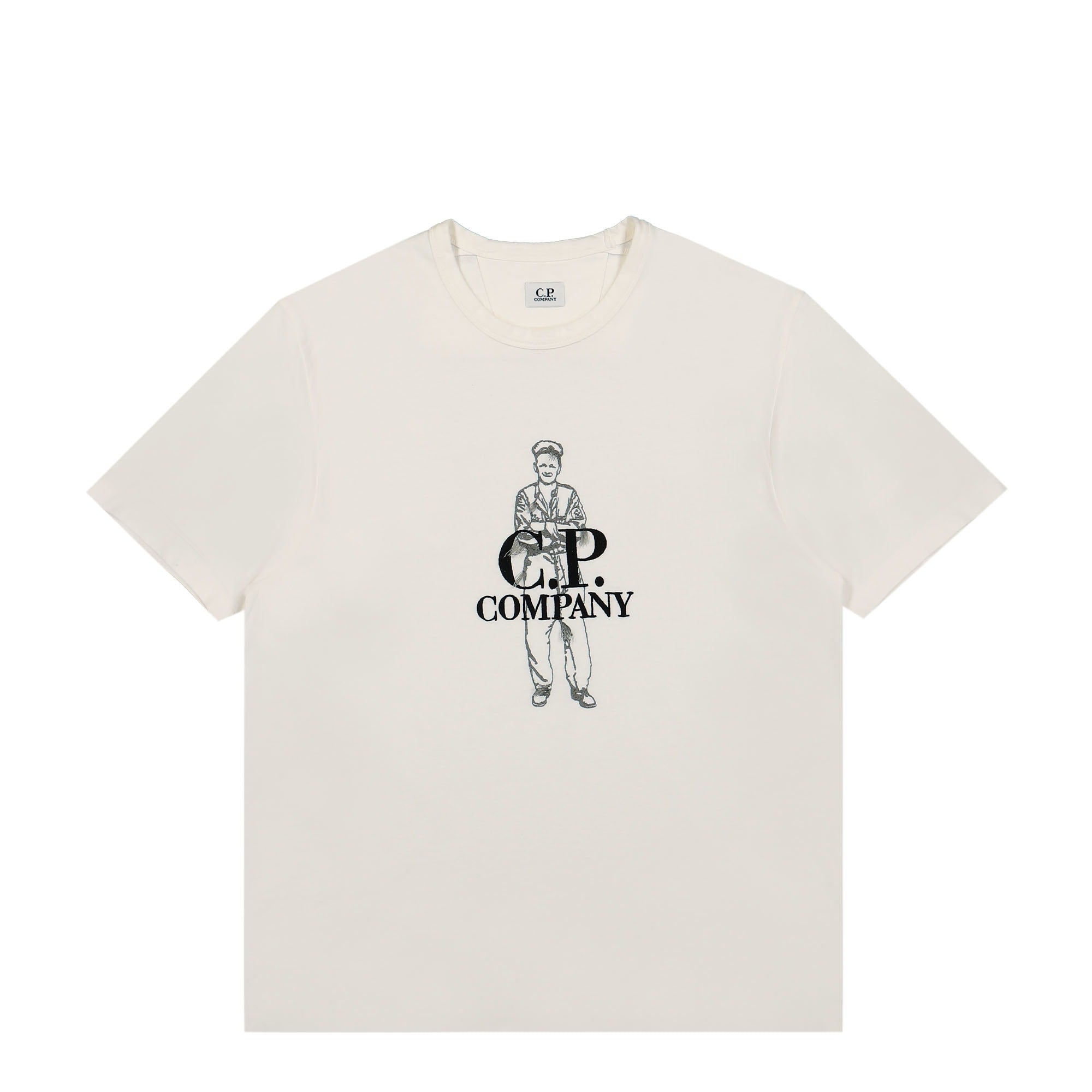 C.P. Company Jersey British Sailor T-Shirt Gauze White T-Shirts 14CMTS261A-006057O 103 | Overkill