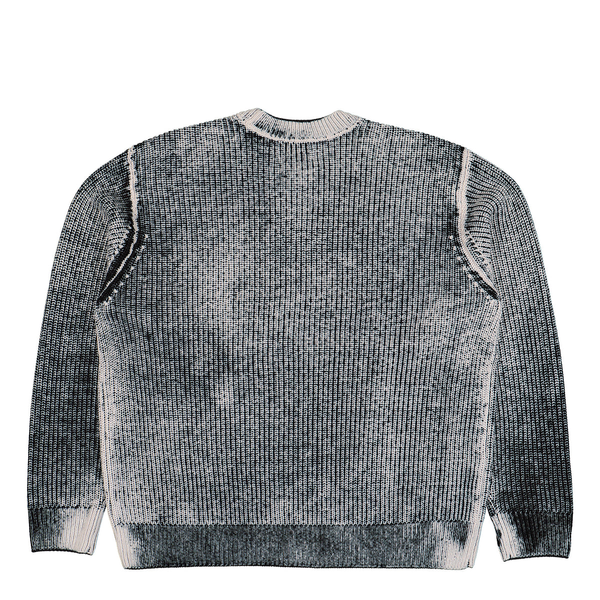 Obey Spray Effect Sweater Dark Black Multi Sweatshirt 151000109-DKB Close-up | Overkill

