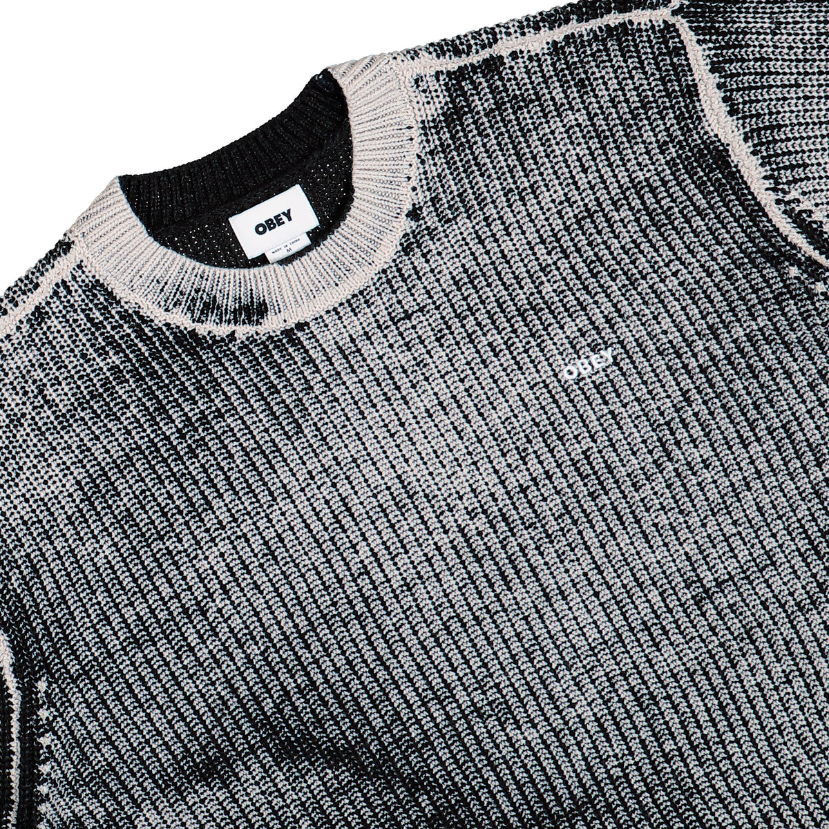 Obey Spray Effect Sweater Dark Black Multi Sweatshirt 151000109-DKB Detailfoto | Overkill
