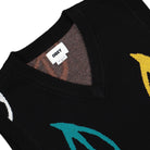 Obey Peaced Sweater Vest Black Sweater Vests Close-up | Overkill