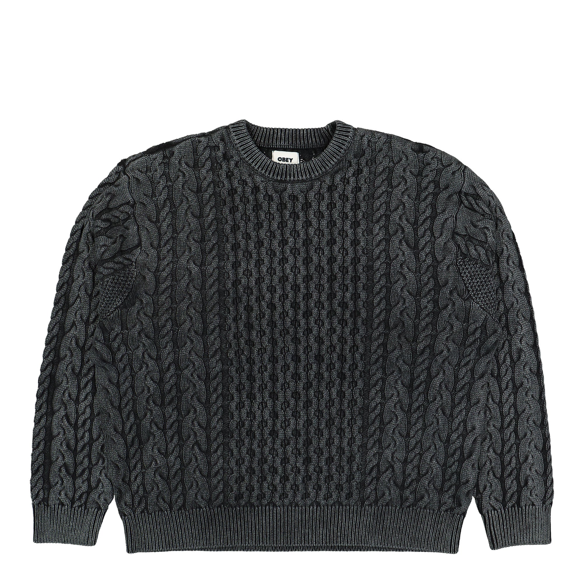 Obey Faded Wash Sweater Digital Black Faded Wash Sweatshirts 151000085-DGB | Overkill