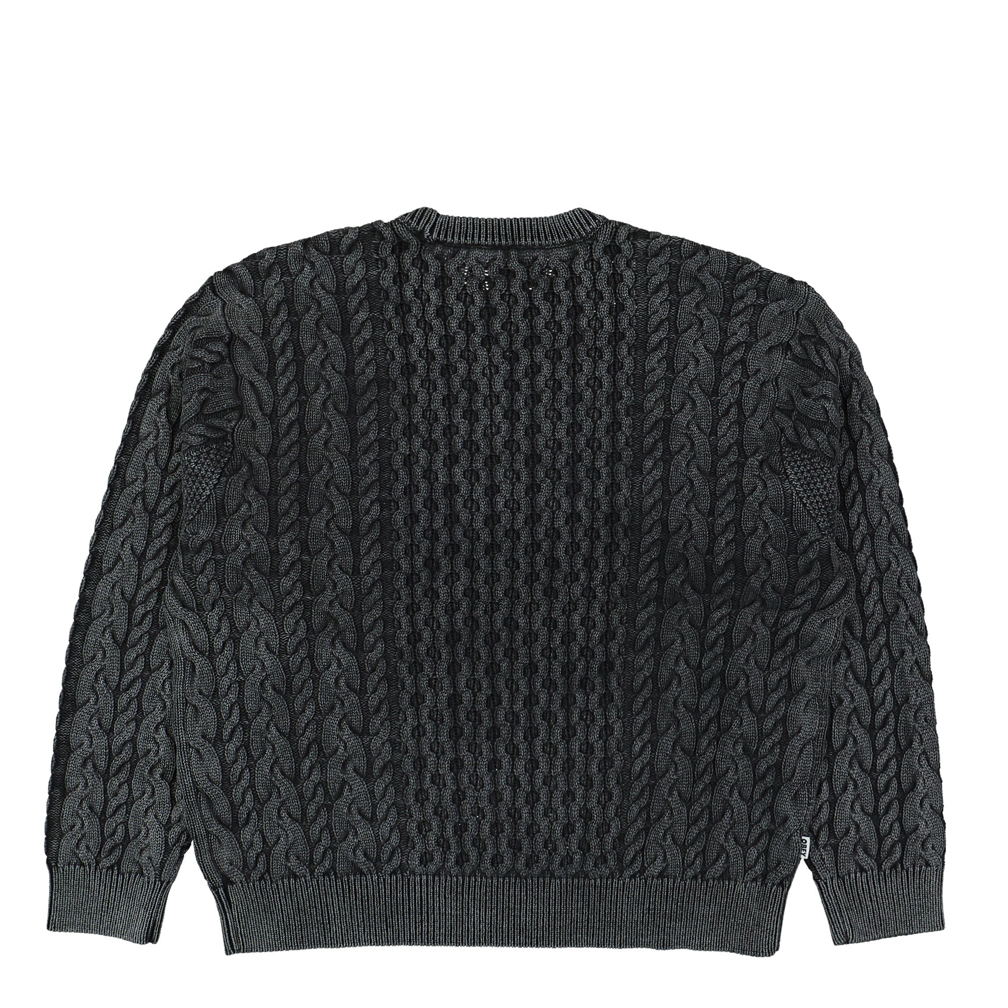 Obey Faded Wash Sweater Digital Black Faded Wash Sweatshirts Material | Overkill