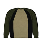 Obey Raglan Crew Neck Sweater Mermaid Green Multi Sweatshirt 151000116 / Mermaid Green Multi Close-up | Overkill
