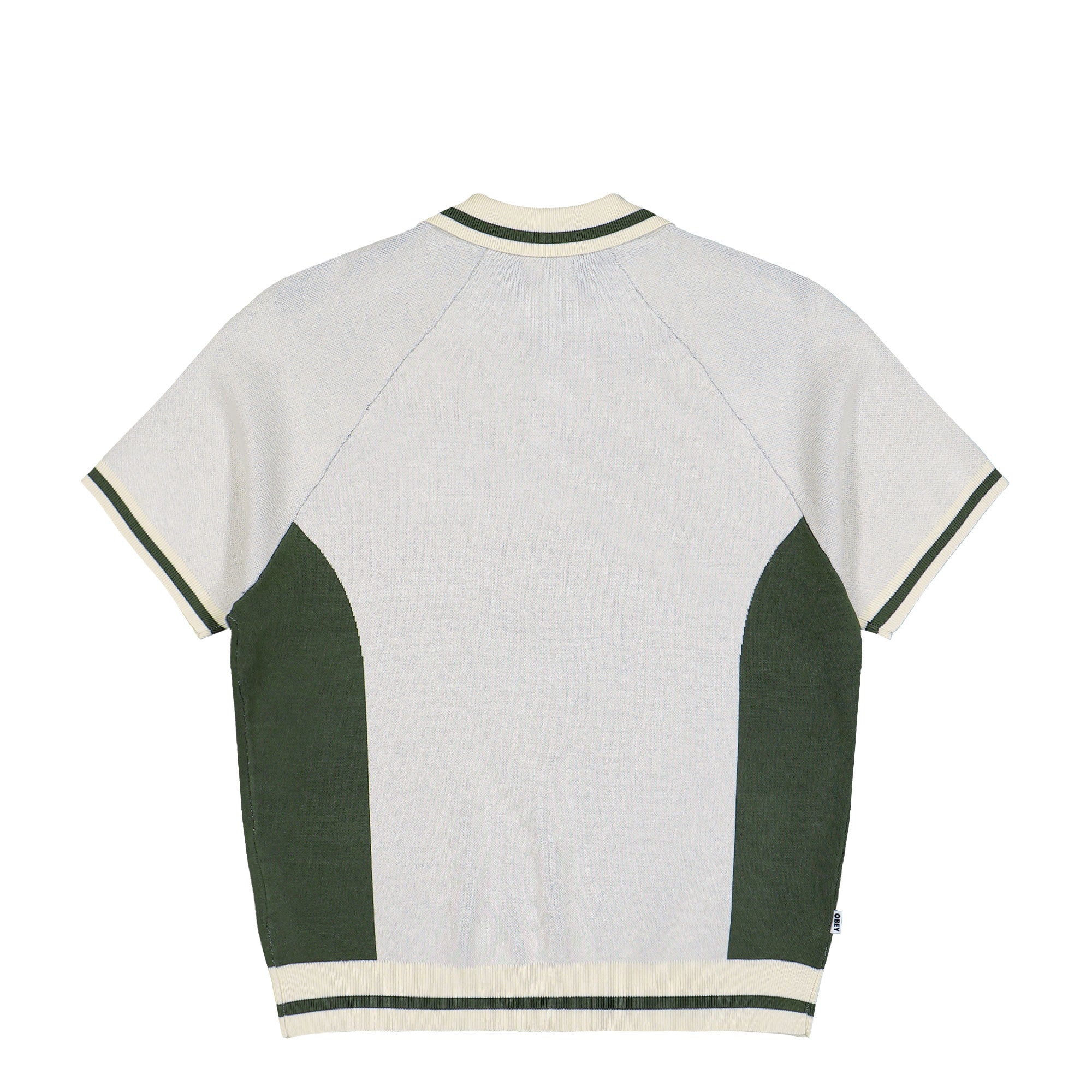 Obey Sport Polo Sweater Unbleached Multi Polo Shirts 151000125-UBL Close-up | Overkill