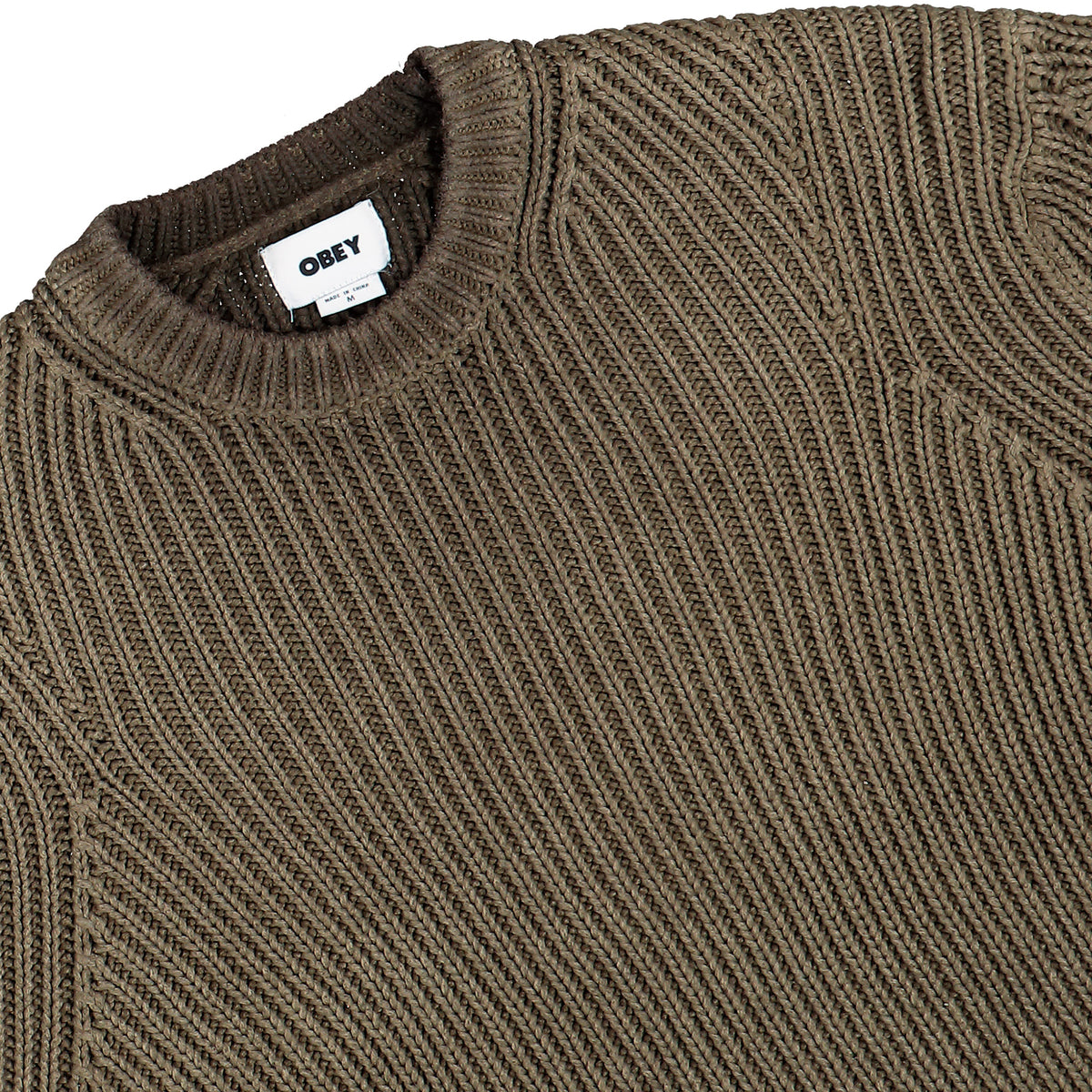 Obey Ian Faded Wash Sweater Wren Faded Wash Sweatshirt 151000128-WRN Detailfoto | Overkill
