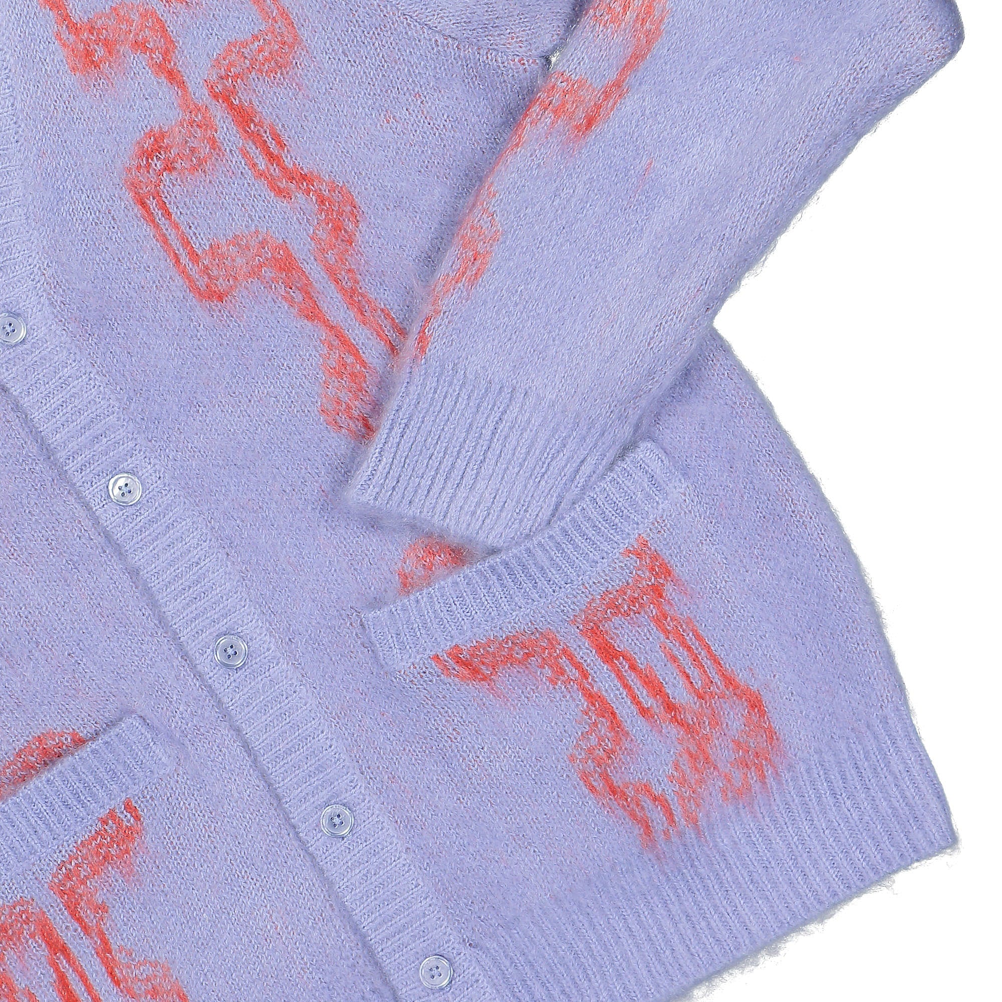 Obey Temple Cardigan Digital Violet Cardigans Detailfoto | Overkill