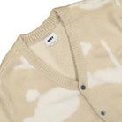 Obey Luka Splatter Cardigan Silver Grey Multi Cardigans Close-up | Overkill