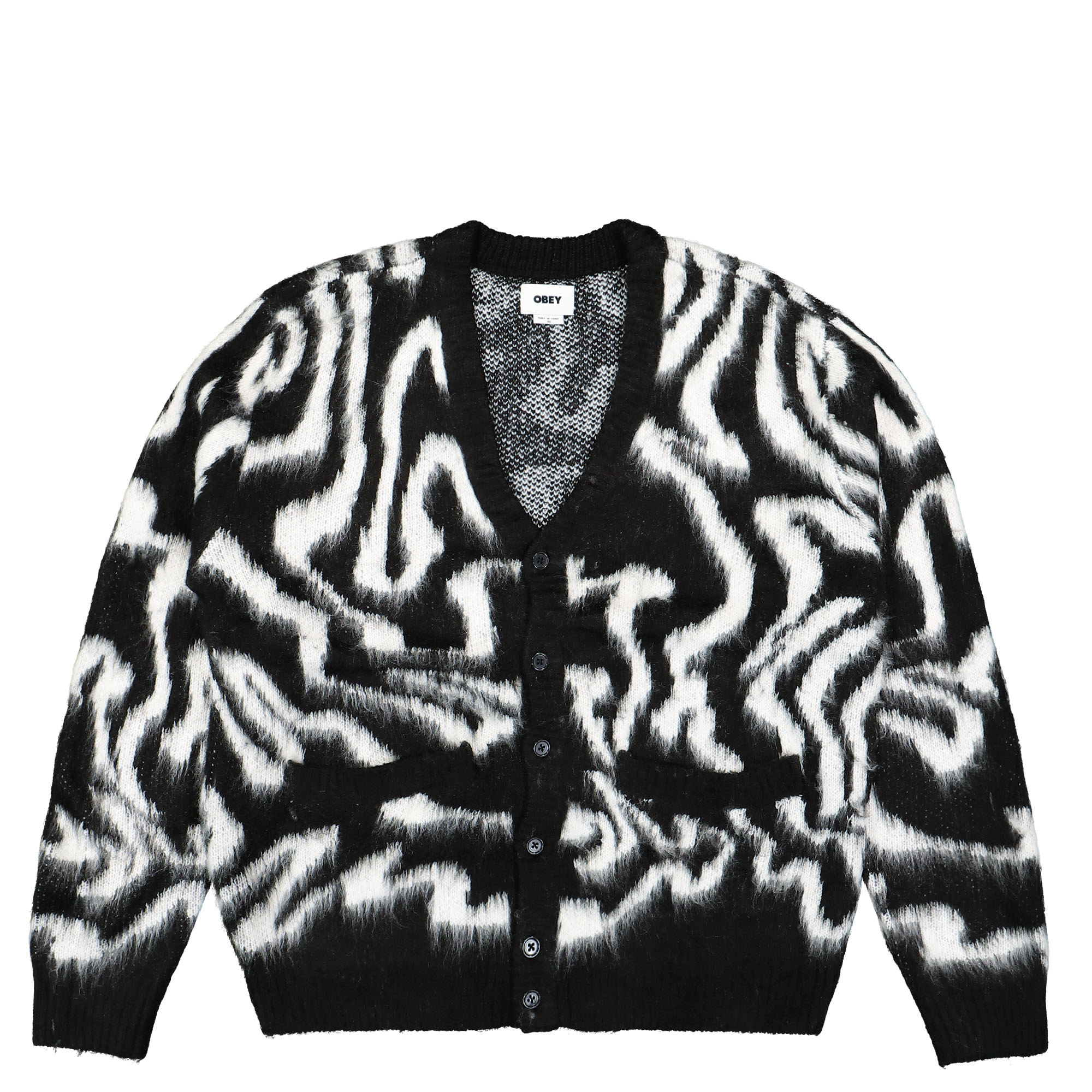 Obey Pally Cardigan Black Multi Cardigans 151010034 / Black Multi | Overkill