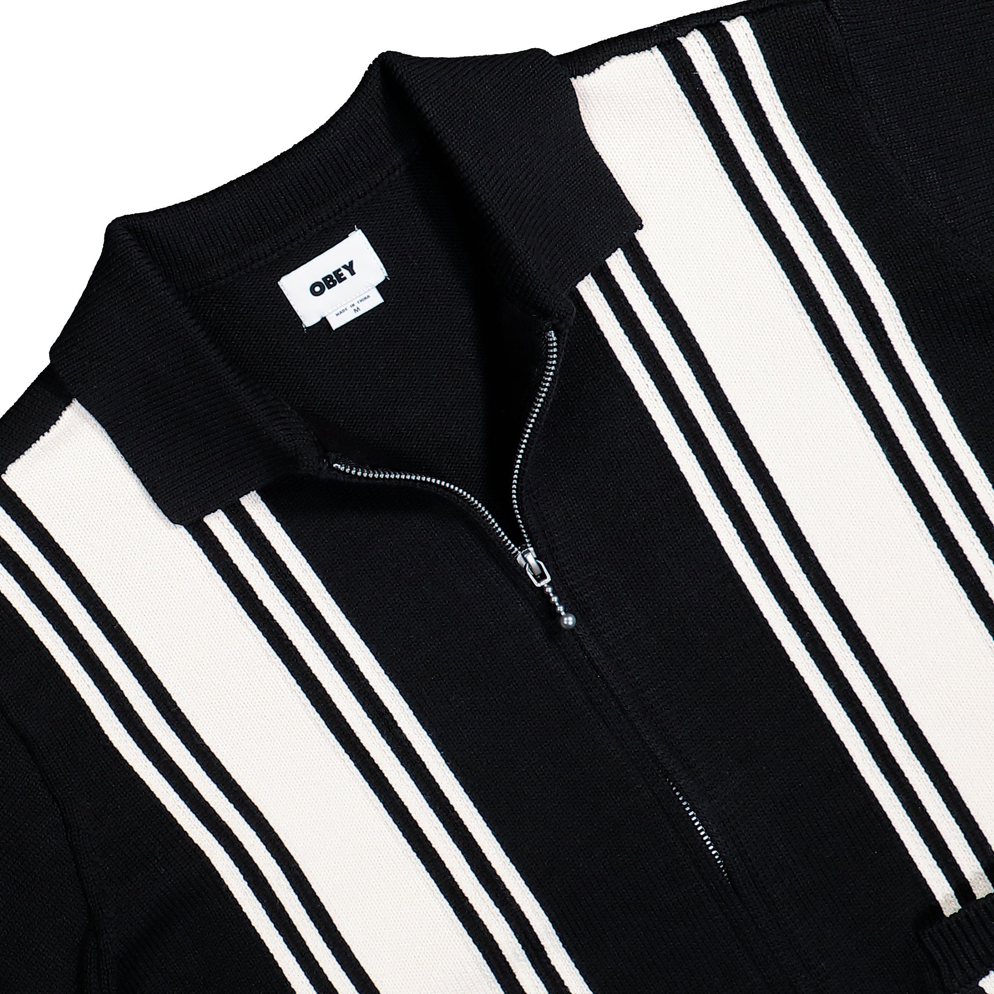 Obey Matt Zip Up Sweater 151010046-BKM | OVERKILL