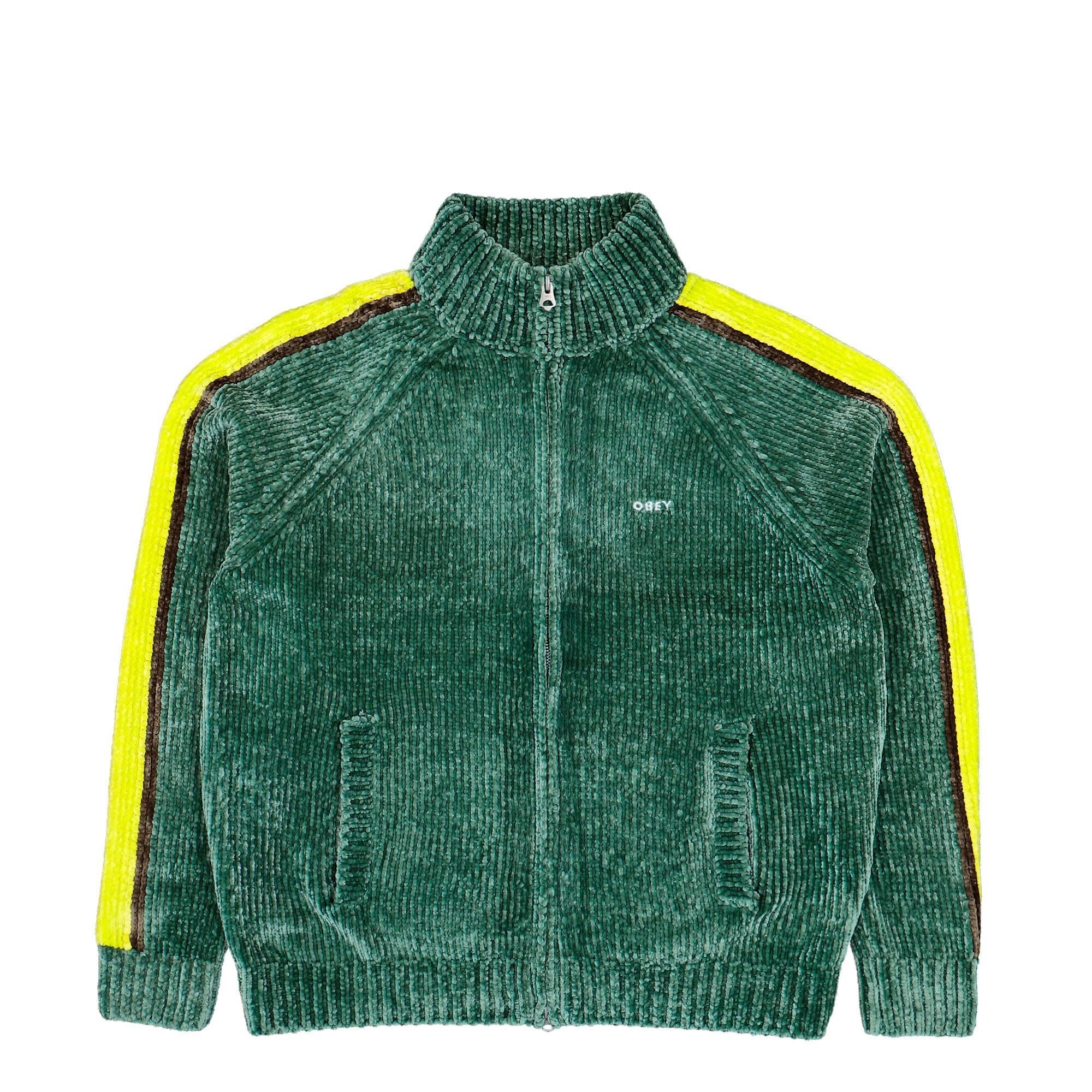 Obey Varen Zip Up Sweater Dark Forest Multi Cardigans 151010049-DFT | Overkill
