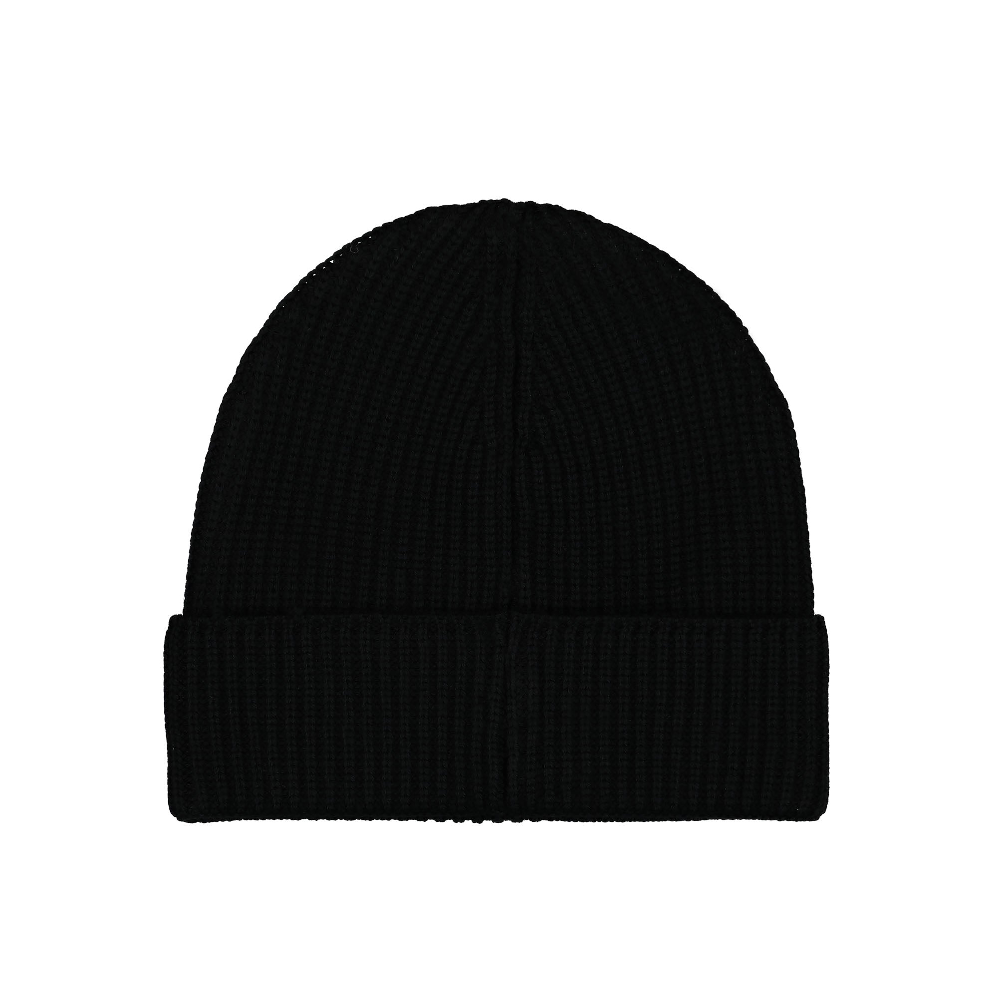 C.P. Company Extrafine Merino Wool Logo Beanie Black Beanies  Material | Overkill