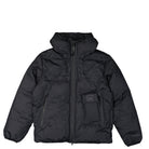 C.P. Company Metropolis Series Baffled Hooded Down Jacket Black Puffer Jackets 15CLOW015A-006577A 999 | Overkill