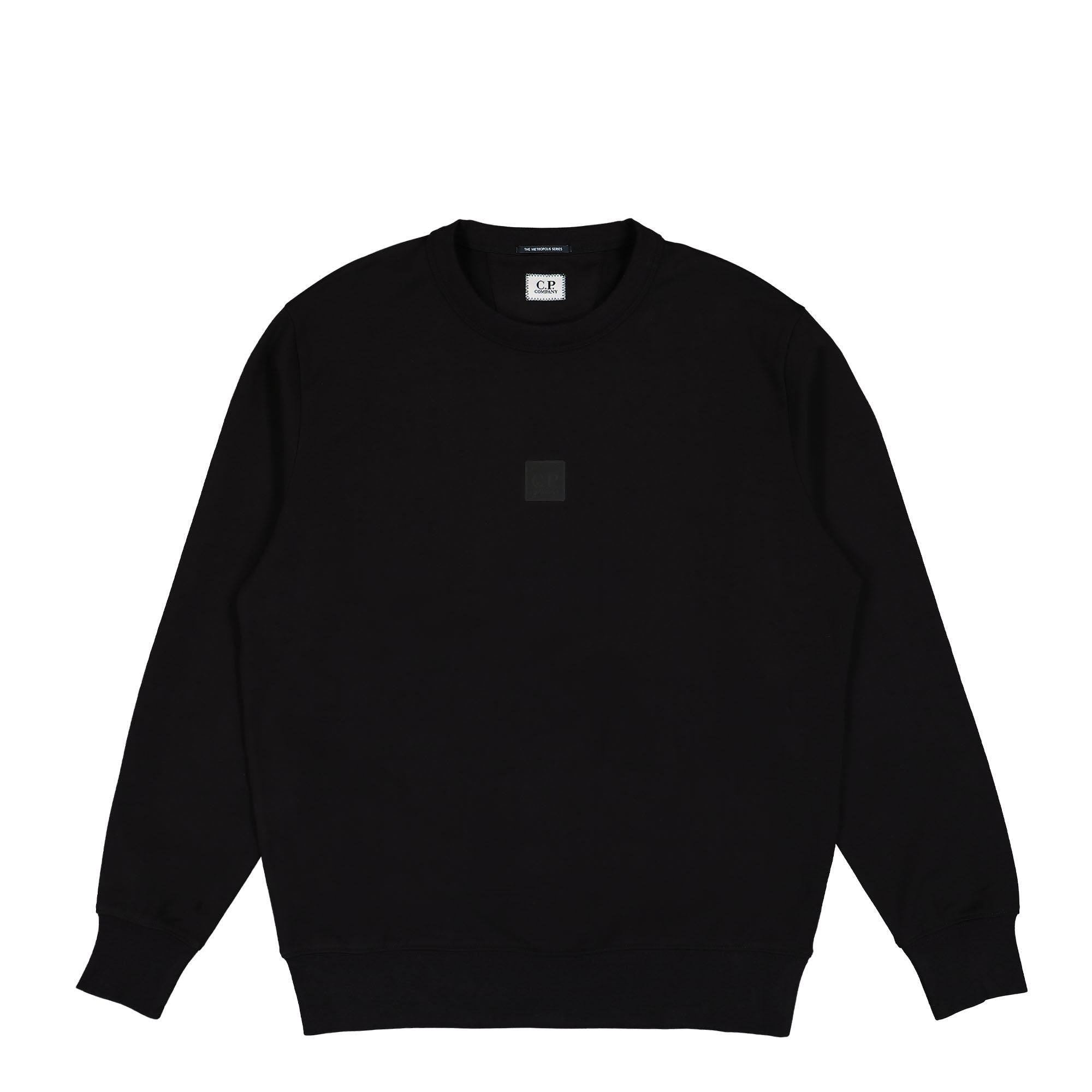 C.P. Company Stretch Fleece Logo Badge Sweatshirt Black Sweatshirts 15CLSS230A-006452W 999 | Overkill