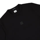 C.P. Company Stretch Fleece Logo Badge Sweatshirt Black Sweatshirts Close-up | Overkill