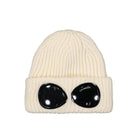 C.P. Company Extra Fine Merino Wool Goggle Beanie Gauze White Beanies 15CMAC122A005509A 103 | Overkill