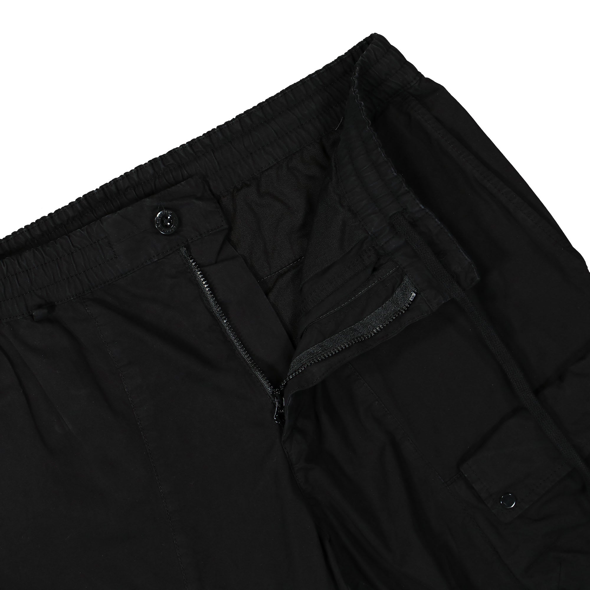 C.P. Company Microreps Regular Utility Pants Black Casual Pants Detailfoto | Overkill