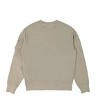 C.P. Company Brushed Emerized Diagonal Fleece Crewneck Silver Sage Sweatshirts Material | Overkill