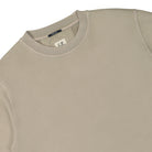 C.P. Company Brushed Emerized Diagonal Fleece Crewneck Silver Sage Sweatshirts Close-up | Overkill