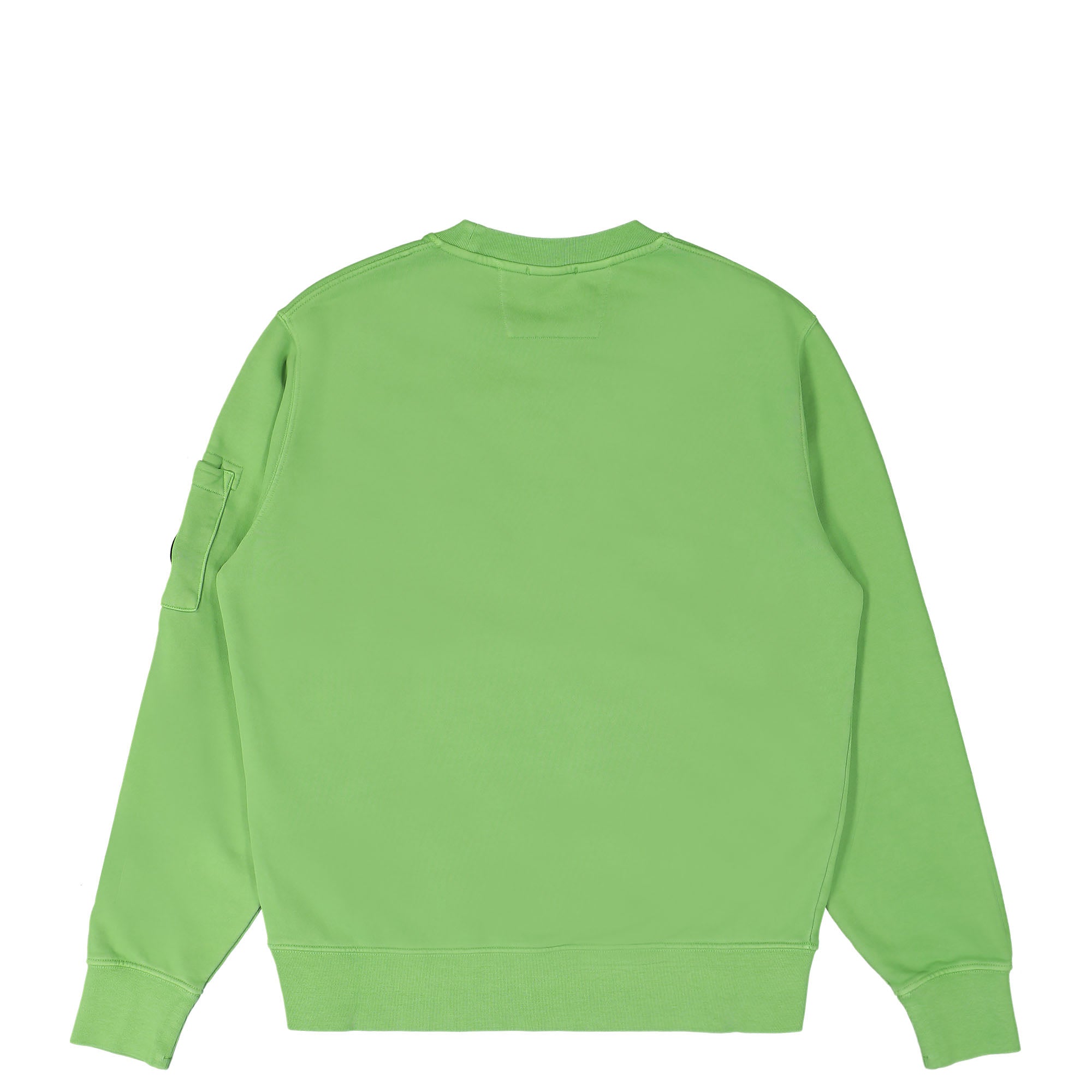 C.P. Company Brushed Emerized Diagonal Fleece Crewneck Classic Green Sweatshirts Material | Overkill